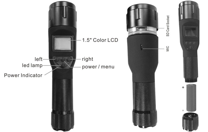 Flashlight F8 Waterproof LED Partial